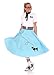Hip Hop 50s Shop Adult Poodle Skirt Light Blue XS/S
