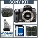 Sony a550 DSLR Camera Body Kit, with 8GB SD Memory Card, Camera System Bag, Digital Memory Case(4), USB 2.0 SD Card Reader