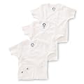 Gerber Brand 3 Pack White Short Sleeve Side Snap Shirt, 0-3 Months