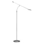Adesso 3627-22 Trapeze Balance Arm Floor Lamp, Satin Steel/Chrome