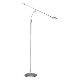 Adesso 3627-22 Trapeze Balance Arm Floor Lamp, Satin Steel/Chrome