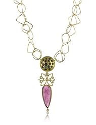 Julieli "Metaform" Multicolor Tourmaline 18k Gold Chain and Diamond Pendant Necklace