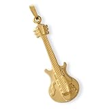 Bijou musique pendentif en plaqu� or : guitare �lectrique