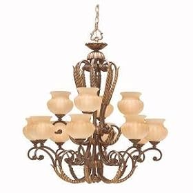 Kichler Lighting 1694BRL 12 Light Eminence Chandelier, Brulee