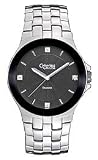 Caravelle Diamond Steel Bracelet Black Dial Men's watch #43D103