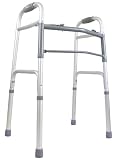 Ez2care Comfy Handle Classic Folding Walker, Adjustable Height 32-39 , Lightweight