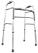 Ez2care Comfy Lightweight Handle Classic Folding Walker, Adjustable Height 32-39 Inch, Silver