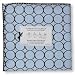 Ultimate Receiving Blanket - Pastel Blue with Brown Circles