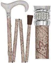 Crème Pearlz Designer Adjustable Folding