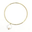Single Pearl Charm Bracelet