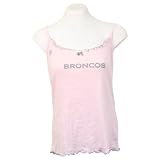 Denver Broncos Women's Pink Ruffle Tank Top - XL
