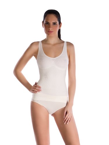 bellycloud Damen Unterhemd  figurformendes Reptiltop, Gr. 44/46 (XXL), Elfenbein (champagn Preisvergleich