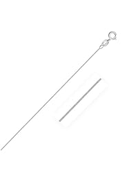 0.9mm 14K White Gold Foxtail Chain