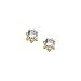 14K Yellow Gold 4 MM Aquamarine Teen Earring Studs
