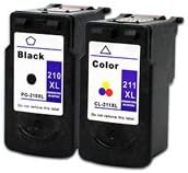 Toner Spot Remanufactured High Yield Full Color Set Ink Cartridges Replacement for Canon PG-210XL and CL-211XL (Black, Cyan, Yellow, Magenta)