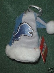 Detroit Lions Santa Hat Ornament