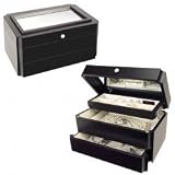 The Jordan Jewelry Box (Java Black) (6"H x 10.75"W x 7"D)