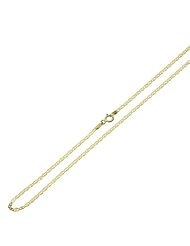 14K Yellow Gold 2mm Star Chain Flat Chain Necklace 16"