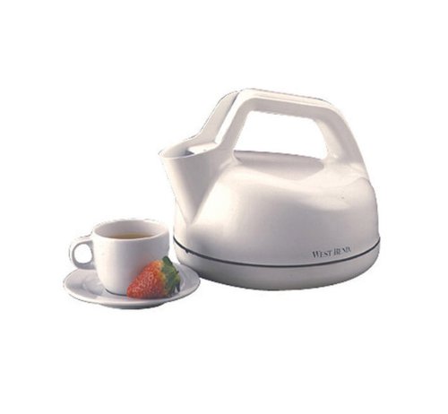 "West Bend 6400 1-Quart Electric Tea Kettle, White" "West Bend 6400 1-Quart Electric Tea Kettle, White"