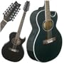 EA912B Festival 12 String Acoustic Electric Guitar (Black)