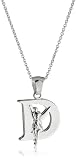 Disney Tinkerbell D Initial Silver Pendant Necklace