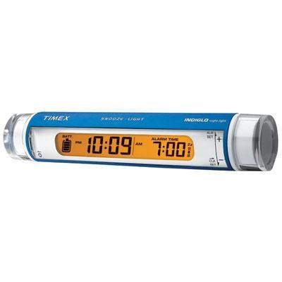 Timex T117L Travel Alarm Clock with Flashlight Blue.