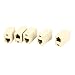 uxcell 5 Pcs Beige Plastic RJ11 6P4C F/F Telephone Cable Inline Connector