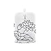 Rectangular Lotus Flower Pendant in Sterling Silver, #8001