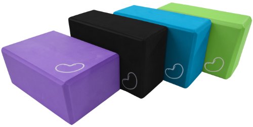 Yoga Block 1 or 2 pack 4 in. x 6 in. x 9 in. Larger Size High Quality 4 colors by Bean Products™