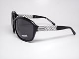 MISSONI SUNGLASSES DESIGNER FASHION AUTHENTIC FEMALE OVERSIZED BLACK PALLADIUM SWAROVSKI CRYSTAL FRAME | SMOKE LENS MI676 01