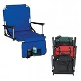 Stadium Seat - With Arm Rests - Red (Red) (17H x 20W x 16D)