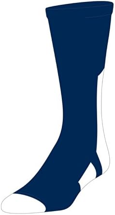 TCK Player Id Navy/White Number Crew Sock (#4 - Single Sock, Small)