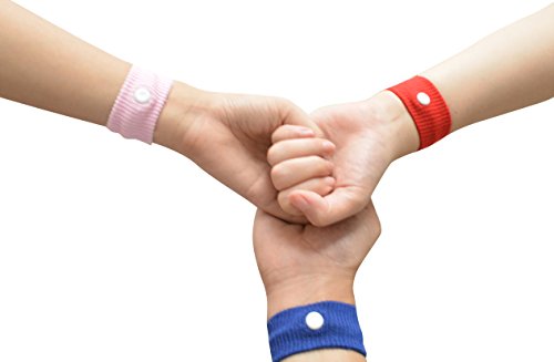 Pair of acupressure Anti-Nausea Motion Sickness Relief Wristbands (Blue) â˜… Great for controlling nausea due to morning sickness, motion sickness or chemotherapy â˜… 8 colors â˜… nausea relief bracelet