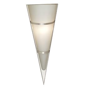 Eglo 87791A Pascal-1, Nickel Frosted Opal, 1-Light Wall Ceiling Light Fixture by Eglo
