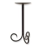 Stratford 9 inch Wrought Iron Pedestal Candle Holder