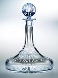 DURHAM CRYSTAL SHIPS DECANTER - DURHAM 24% CRYSTAL 32 OZ. SHIPS WINE DECANTER - decanter