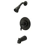 Kingston Brass KB1635AL Magellan Tub and Shower Faucet with Single Lever Handle, Oil Rubbed Bronze [