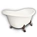 American Bath Factory B1-1600-BB-DM3-M2-25-OC Princess Slipper Clawfoot Bathtub in Bisque, Paw Feet