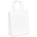 White Paper Shopping Bags, 7-3/4inch W x 4-3/4inch D x 9-3/4inch H