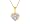 14K Yellow Gold A Gem-Studded Dainty Heart Pendant-Tanzanite , Chain- NOT included