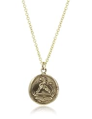Pyrrha "talisman" 14k Yellow Gold Mini Lion Necklace