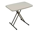 Meco Samsonite Blow Mold Cream And Mocha 19-1/2 by 30-Inch Personal Table