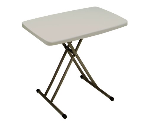 Meco Samsonite Blow Mold Cream And Mocha 19-1/2 by 30-Inch Personal Table 