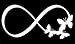 Chase Grace Studio Infinity Symbol Butterflies Vinyl Decal Sticker|WHITE|Cars Trucks Vans SUV Laptops Wall Art|5.5