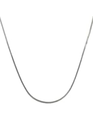 14 Karat White Gold Square Snake Chain (0.8 mm Thick, 18 inch)