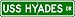 USS HYADES AF 28 Street Sign - Navy
