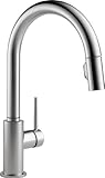 Delta Faucet 9159-AR-DST Trinsic Single Handle Pull-Down Kitchen Faucet with Magnetic Docking, Arctic Stainless