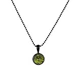 Necklace - N171 - Swarovski (tm) Crystal Drop (10mm / 3/8) ~ Olivine (Olive Green)