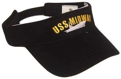 USS MIDWAY MAGIC SAN DIEGO NAVAL MUSEUM VISOR HAT BLACK