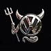 3D Chrom Auto Aufkleber Teufel Emblem VW Mercedes Opel BMW